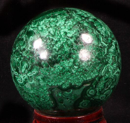 Gorgeous Polished Malachite Sphere - Congo #39400